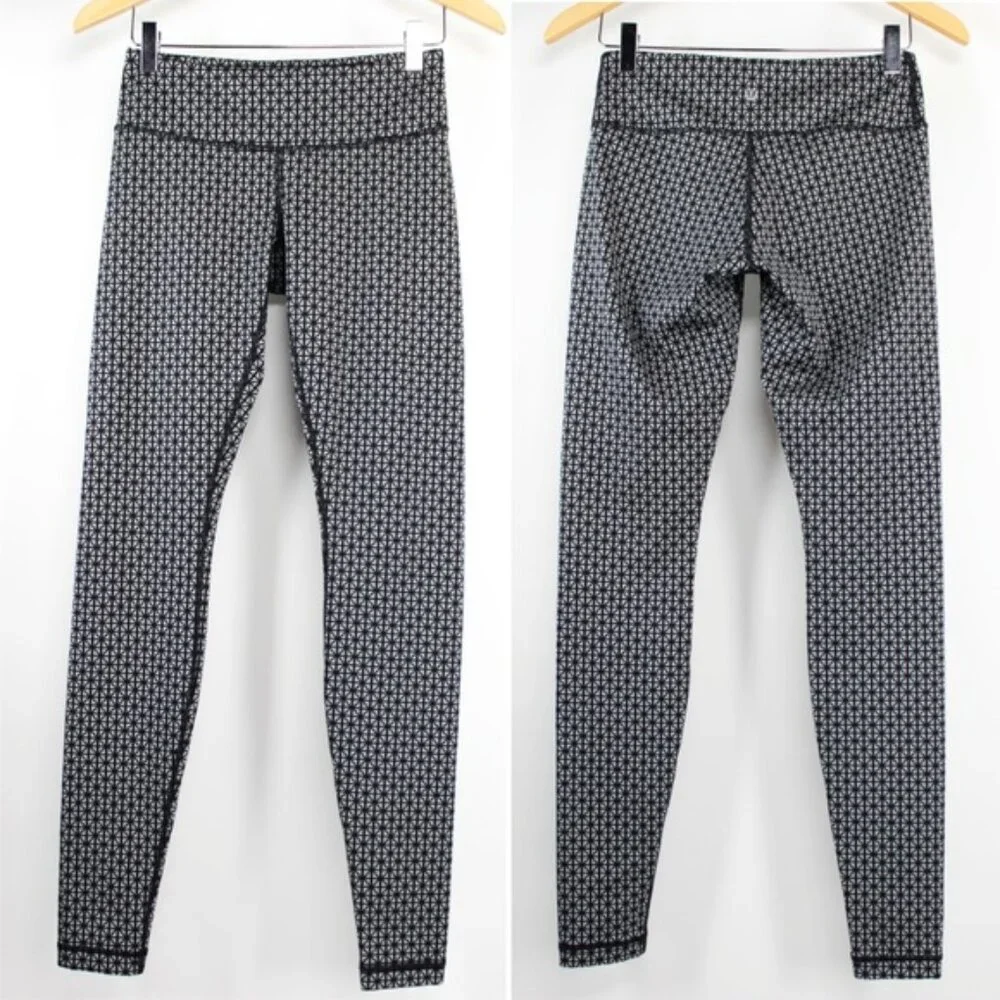 Lululemon Wunder Under Tri Geo Silver Spoon I Size 4 - Picture 3 of 8